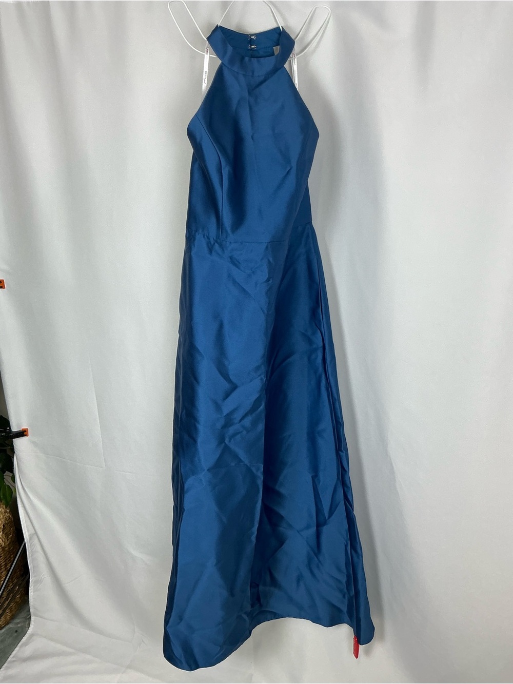 Sleeveless Dusk Blue Maxi Dress with High Neck Junior